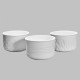 Ceramic Bisque Textured Planters (3 Designs) - Set Ceramic Bisque Textured Planters (3 Designs) - Set